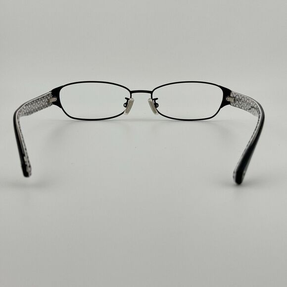 Coach Eyeglasses Frames HC5018 Rose 9077 Black White Cat Eye Logos 51-15 H12215 - Picture 3 of 7
